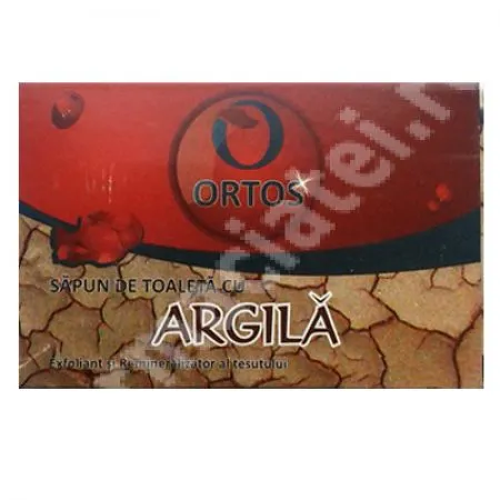 Sapun cu argila, 100 g, Ortos