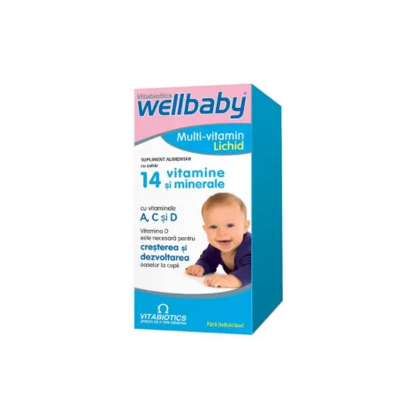 WellBaby Sirop cu 14 vitamine si minerale, 150ml