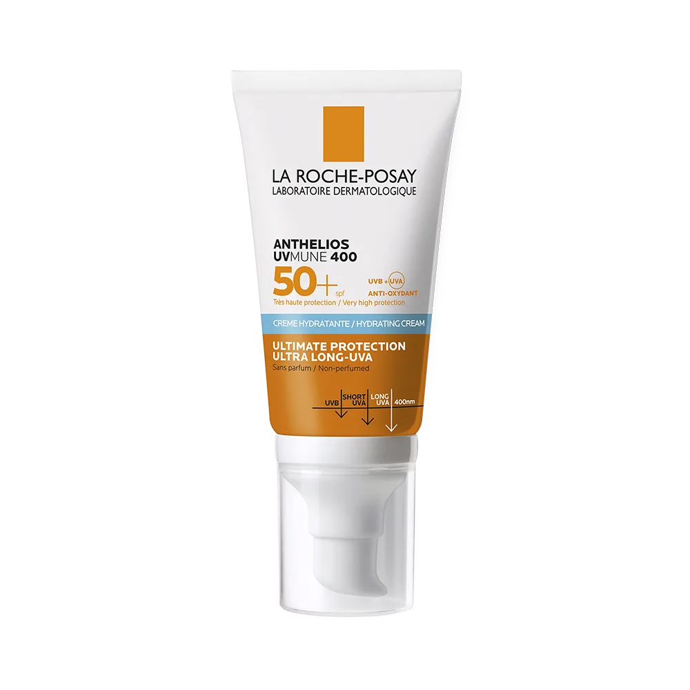 Crema hidratanta cu protectie solara SPF 50+ pentru fata Anthelios UVmune 400, 50 ml, La Roche-Posay