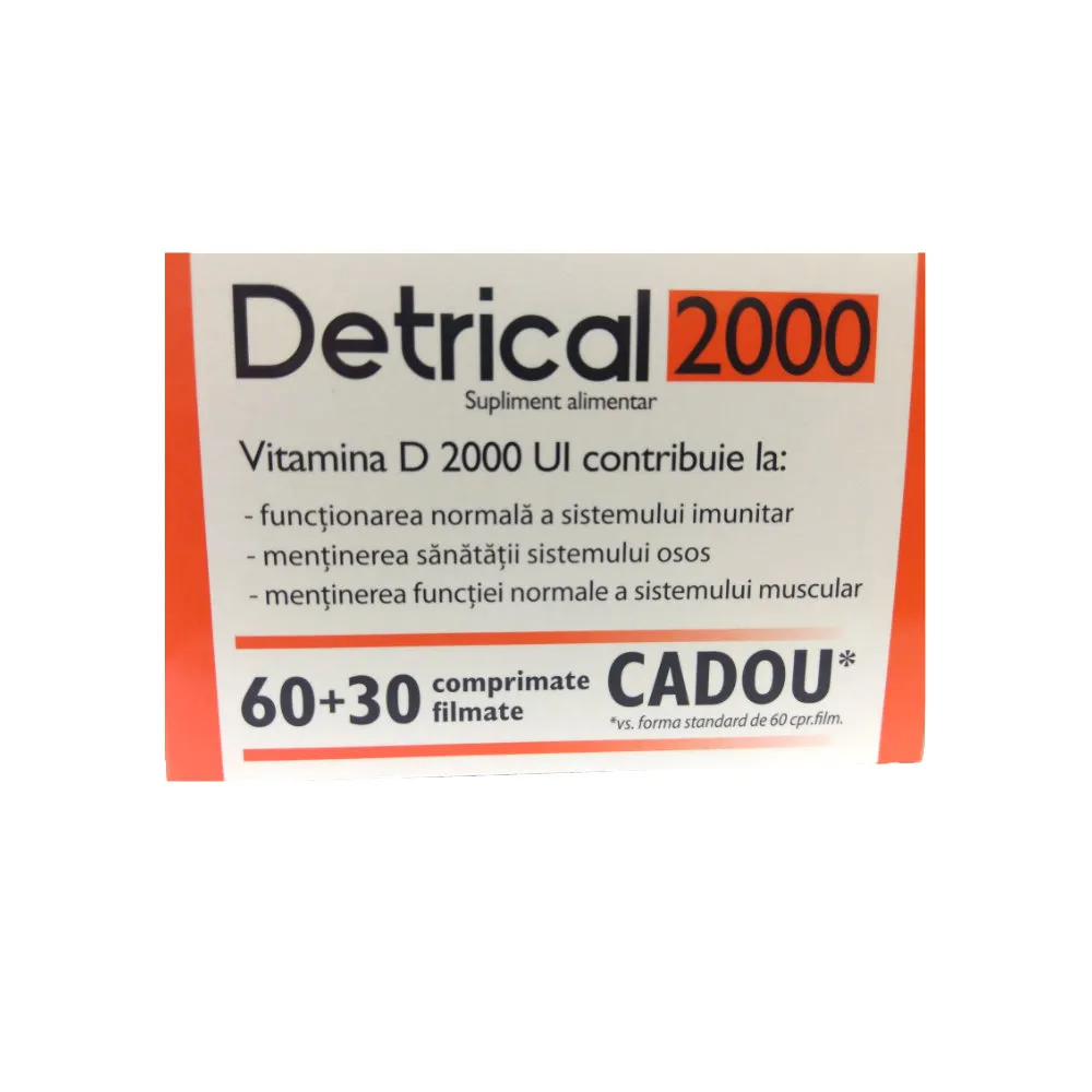 Detrical D3 2000 UI , 90 comprimate
