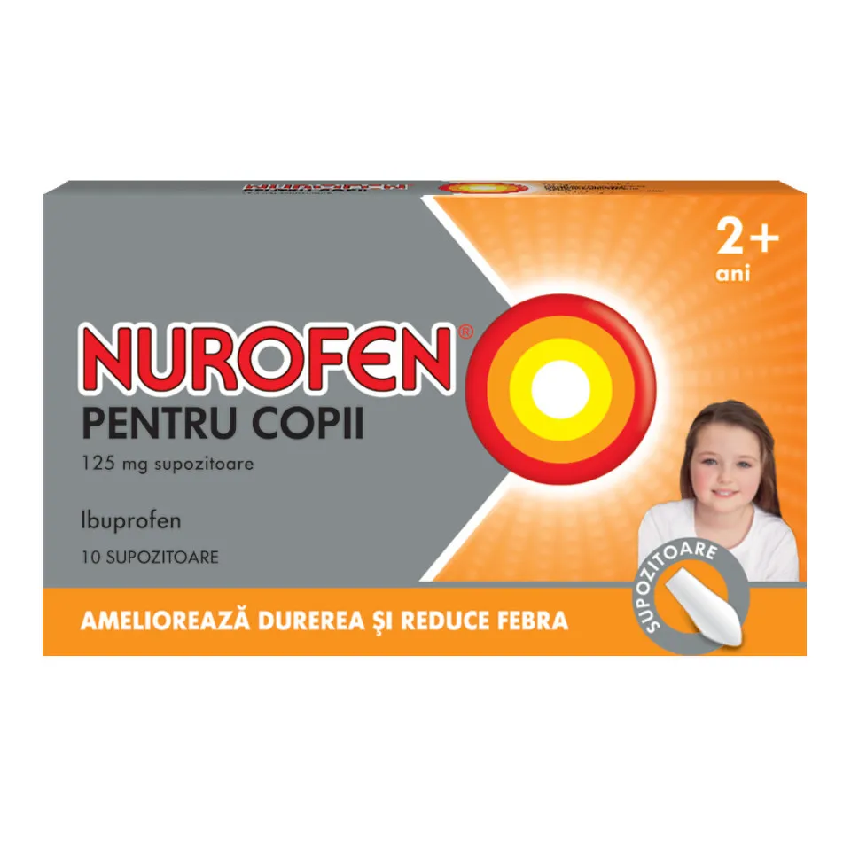 NUROFEN COPII 125MG SUPOZITOARE 10BUC