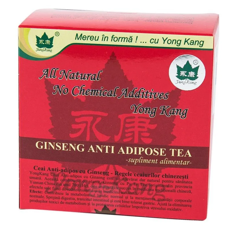 YONG KANG CEAI ANTIADIPOS CU GINSENG 30PLICURI