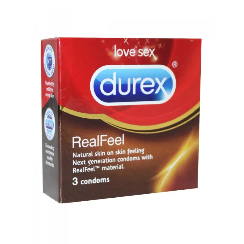 Prezervative Real Feel, 3 bucati, Durex