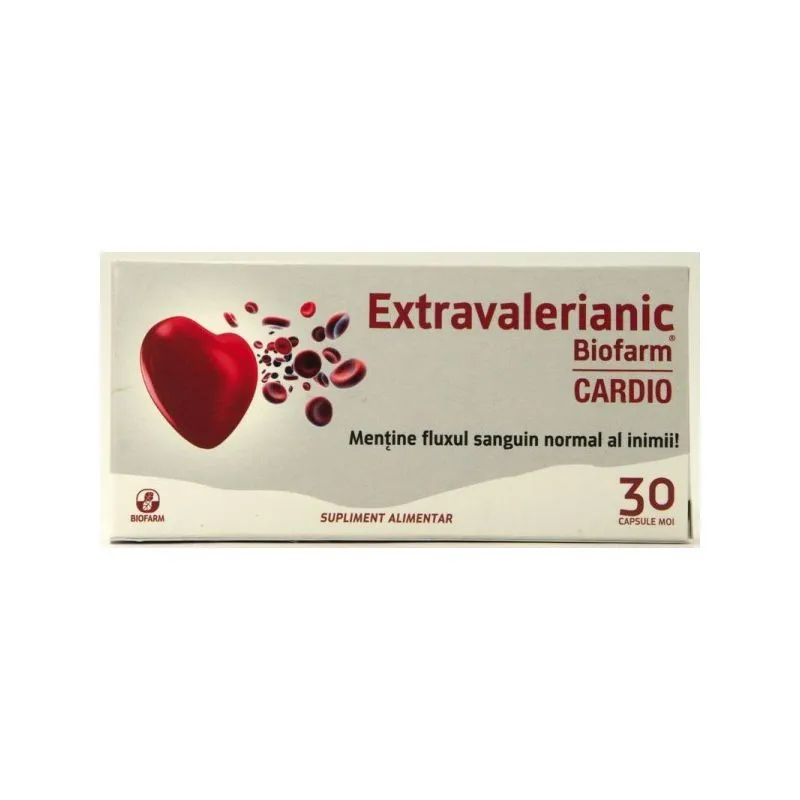 Extravalerianic Cardio, 30 capsule, Biofarm