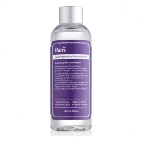 Dear Klairs Supple Preparation Unscented Toner de fata, 180 ml