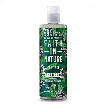 Faith in Nature Sampon natural purificator cu ulei din arbore de ceai, 400 ml