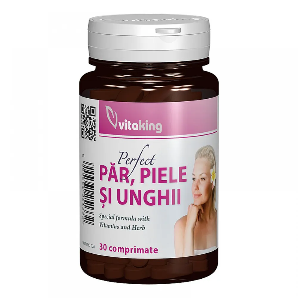 Supliment natural pentru par, piele si unghii (30 comprimate), Vitaking