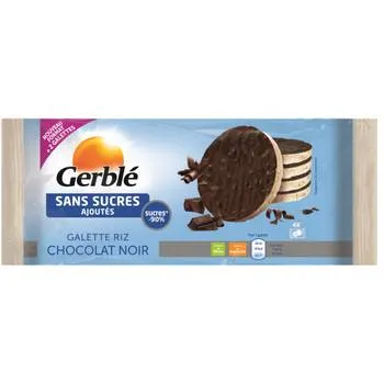 Galete de orez cu ciocolata si fara zahar, 130g, Gerble Expert Dietetic