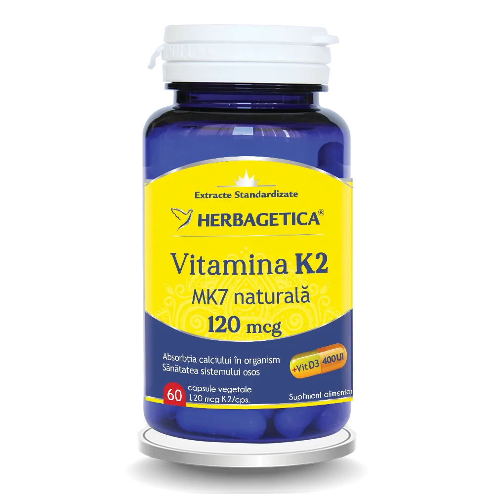 Vitamina K2 naturala 120mcg x 60cps (Hernagetica)