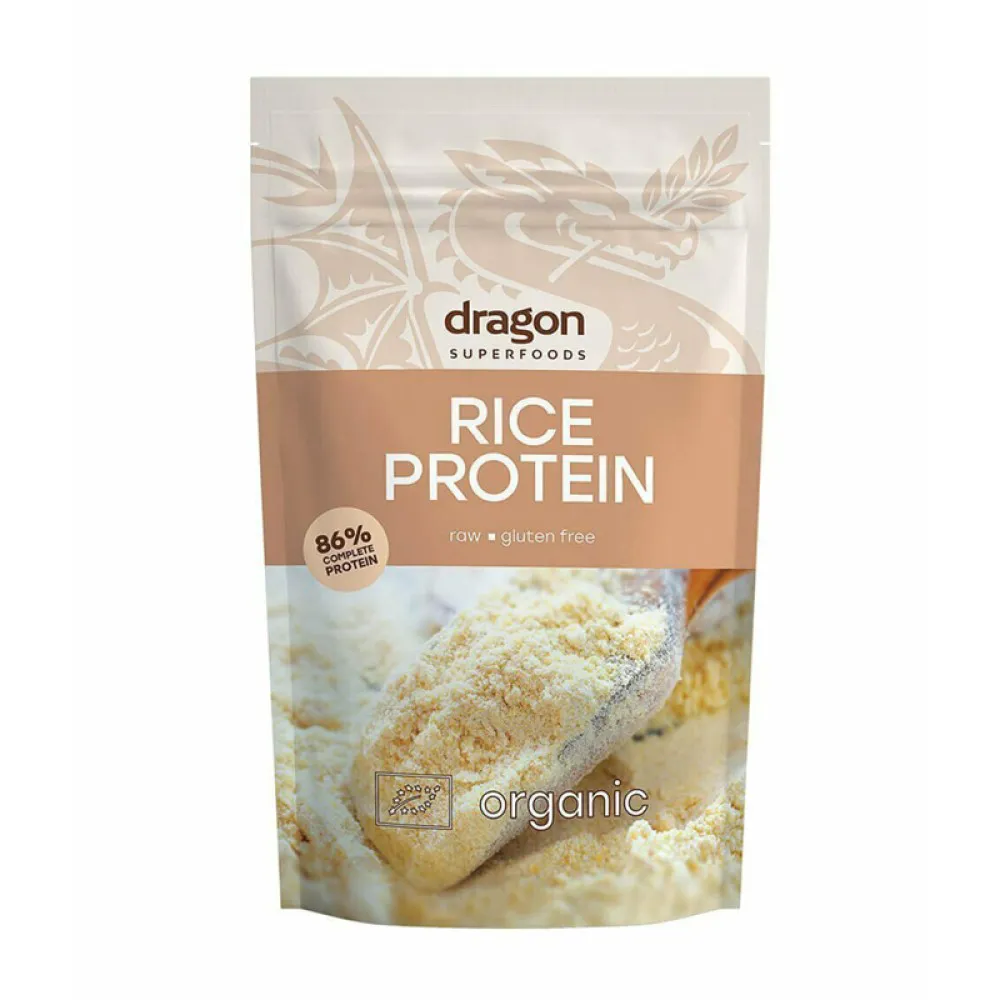 Pudra proteica din orez bio (200 grame), Dragon Superfoods