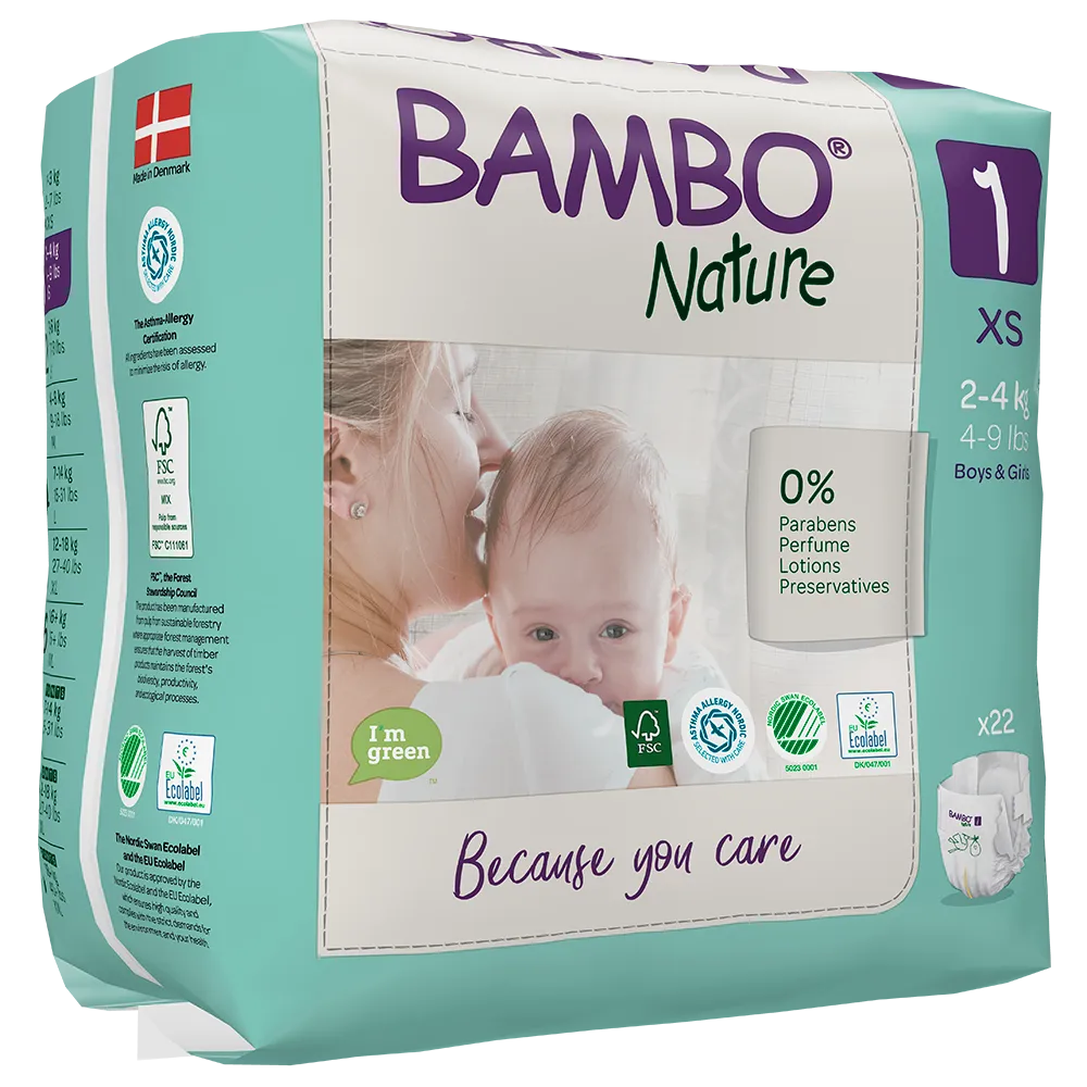 Bambo Nature scutece nr 1 (2-4kg) x 22 buc