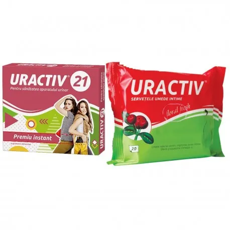 Uractiv x 21cps + servetele umede-cad