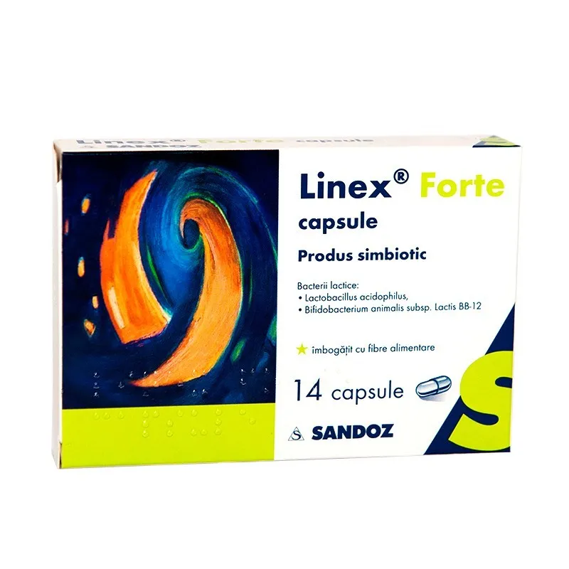 Linex forte 60mg , 14 capsule