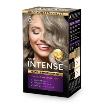 Vopsea de par Intense 8.1 Ash Blond, 50ml, Aroma