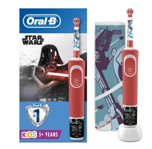 Periuta de dinti electrica pentru copii Star Wars +3ani + trusa calatorie, D100.413.2KX, Oral-B