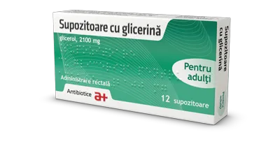 Supozitoare cu glicerina pentru adulti x 12 supozitoare ANTIBIOTICE SA