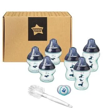 Kit biberoane ONL Balenute albastre 0 luni+, 1 bucata, Tommee Tippee
