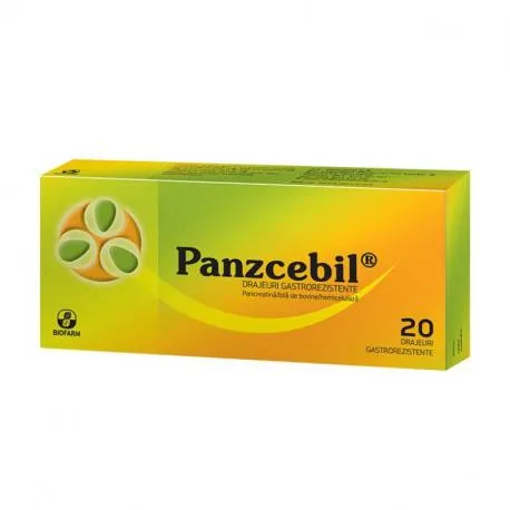 Panzcebil x 20 drajeuri gastrorezistente B.