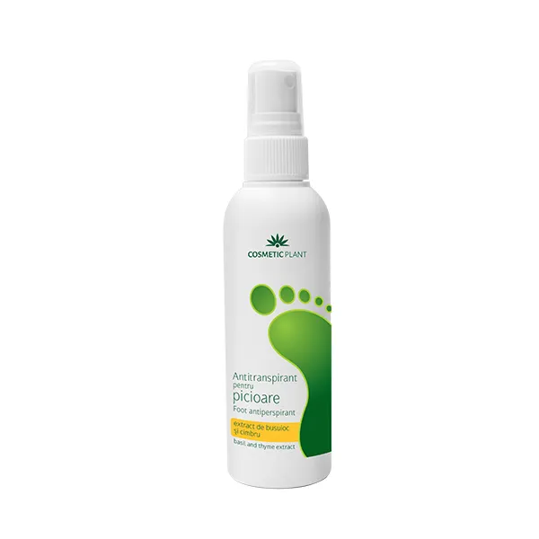 Antitranspirant pentru picioare cu busuioc si cimbur, 100 ml, Cosmetic Plant