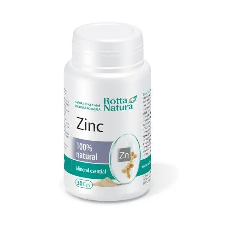 Zinc natural, 30 capsule, Rotta Natura