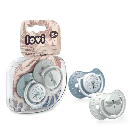 Lovi suzete din silicon Dynamic 18 luni+ Botanic baiat x 2 bucati (cod 22/875)