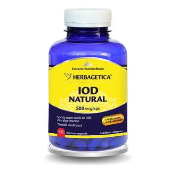 Iod Natural, 120 capsule vegetale, Herbagetica