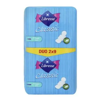 Absorbante Classic Ultra Super Duo, 2 x 9 bucati, Libresse