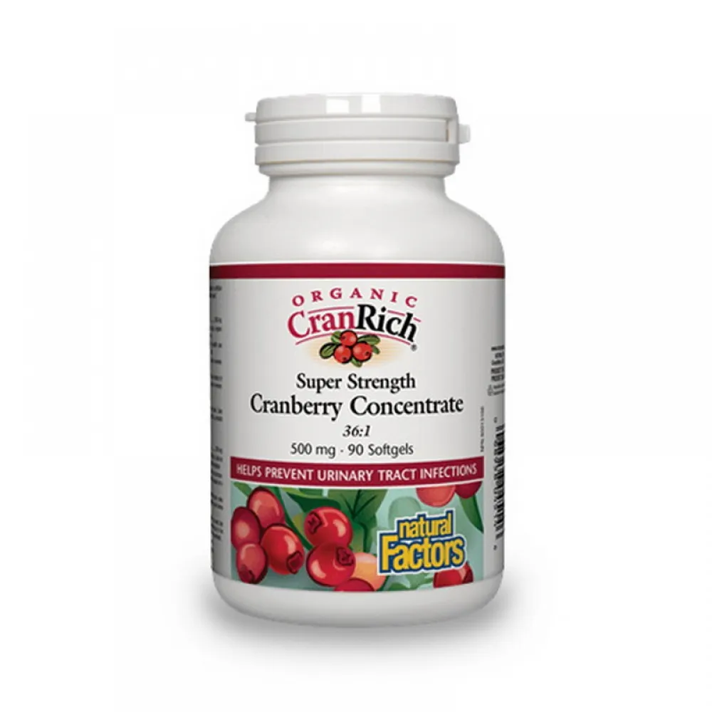 Extract concentrat de cranberry 500 mg (90 capsule), Natural Factors