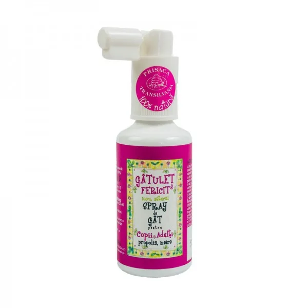 Spray de gat pentru copii si adulti ,Gatulet Fericit, 20 ml,