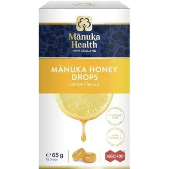 Dropsuri cu miere de Manuka MGO 400+ si lamaie, 65g, Manuka Health