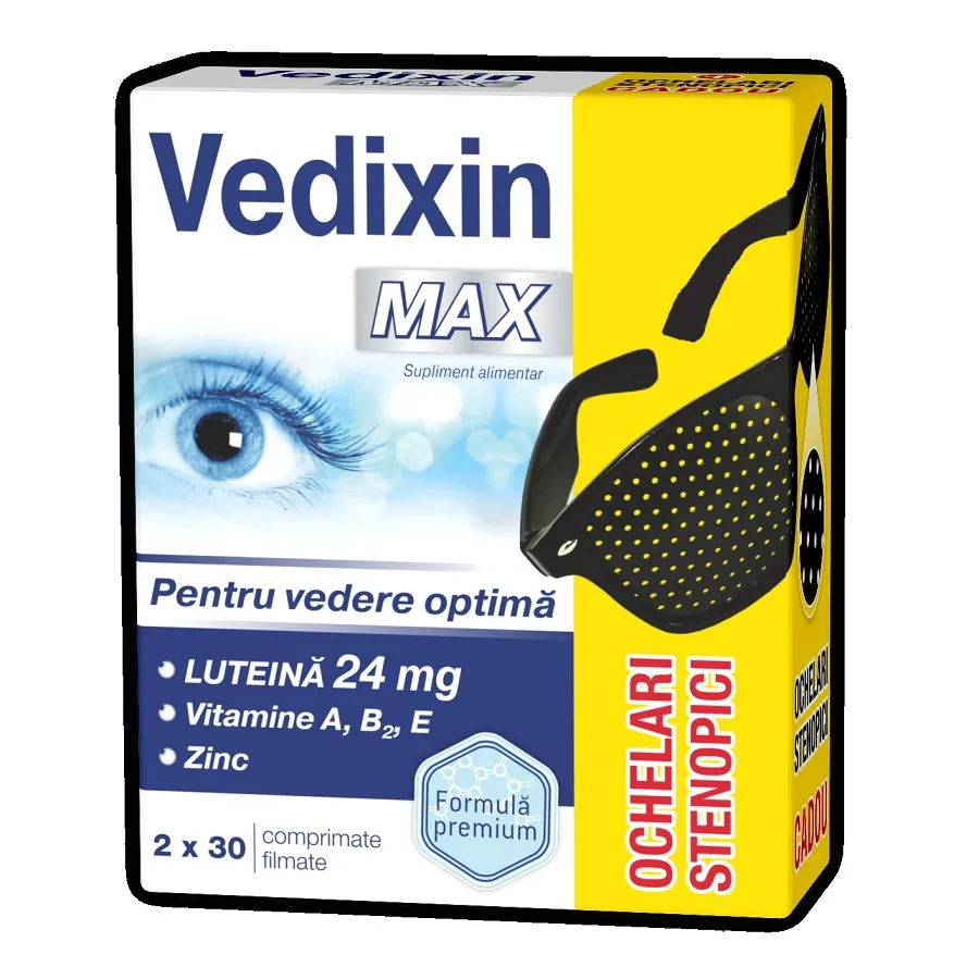 Zdrovit Vedixin Max 2cutiix30cp+Ochelari stenopici