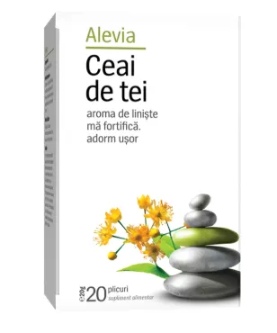 Ceai de tei, 20 plicuri, Alevia