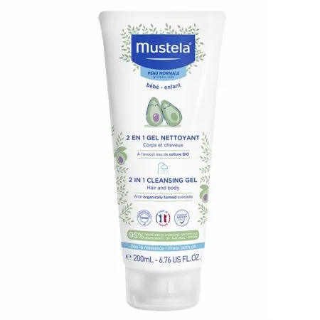 Gel de curatare 2 in 1 par si corp, 200 ml, Mustela