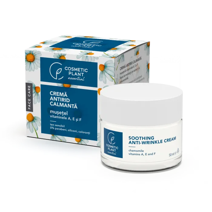 Crema antirid calmanta cu musetel si vitaminele A, E si F, 50 ml, Cosmetic Plant