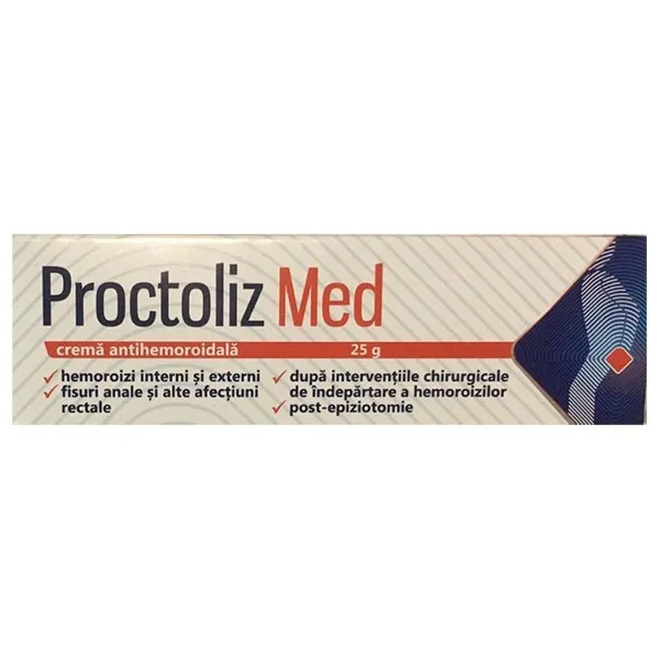 PROCTOLIZ MED CREMA RECTALA ANTIHEMOROIDALA 25 G LOOK AHEAD
