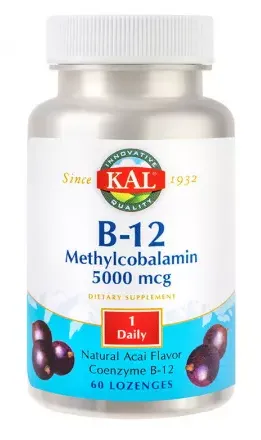 Vitamina B12 Methylcobalamin Kal, 5000 mcg, 60 comprimate, Secom