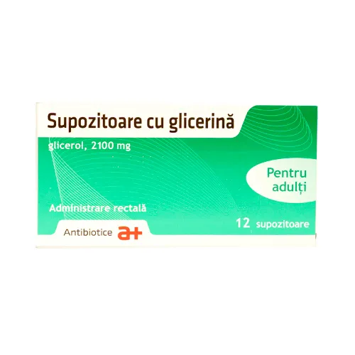 Supozitoare cu glicerina pentru adulti,12 bucati