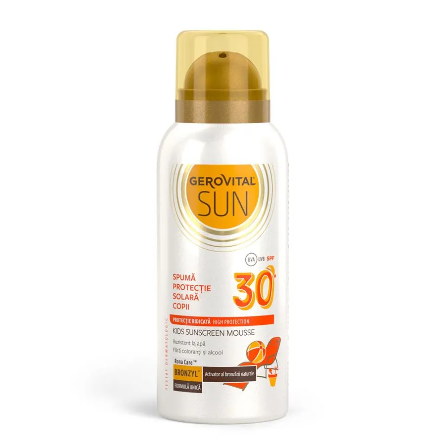 Spuma protectie solara pentru copii SFP30, 100 ml, Gerovital Sun 4649