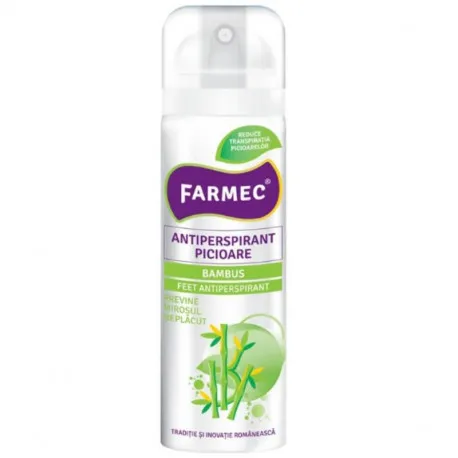 Farmec, Antiperspirant pentru picioare cu extract de Bambus, 150 ml