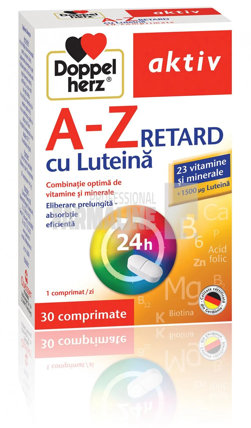 Doppelherz Aktiv A-Z Retard cu luteina 30 comprimate