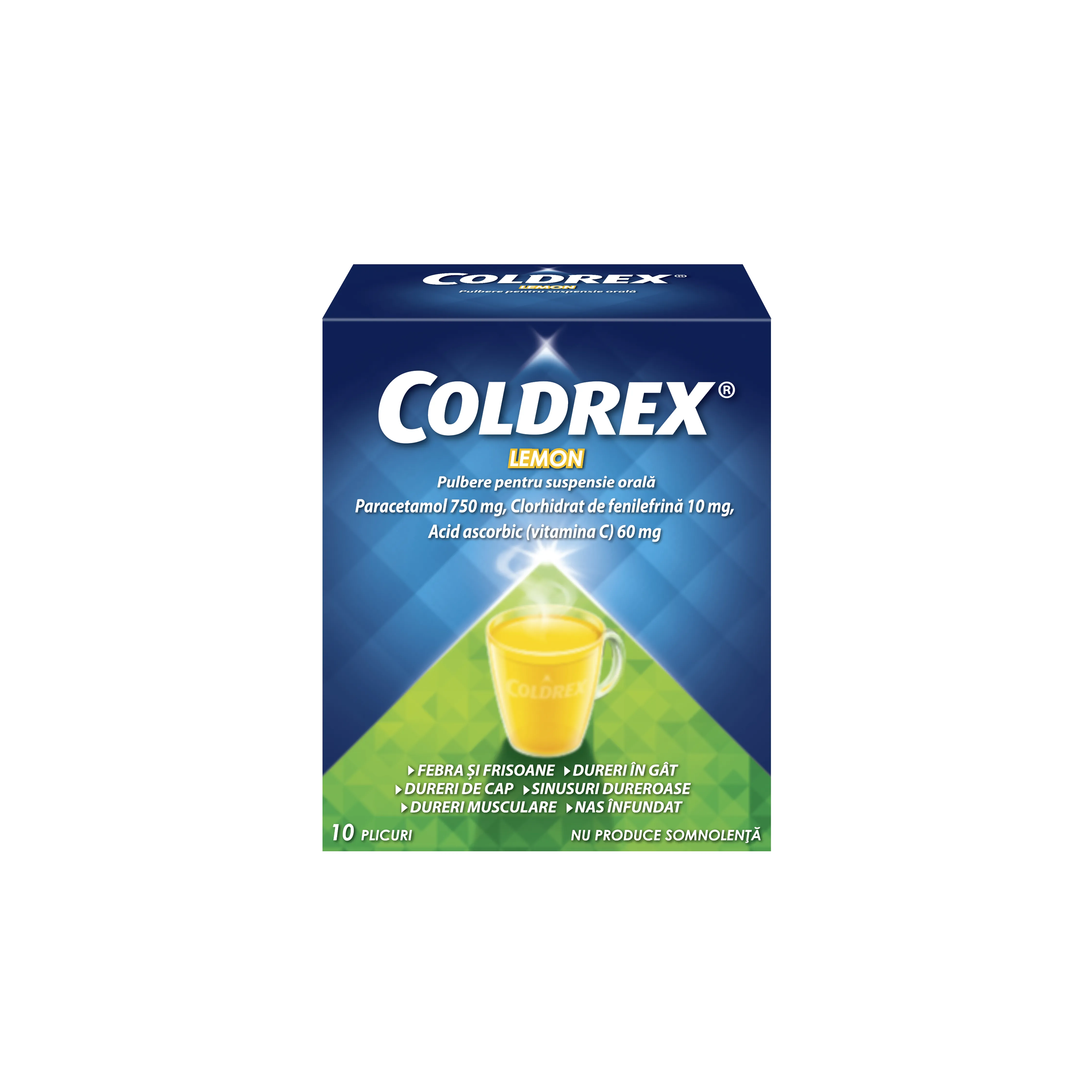 Coldrex Lemon, 10 plicuri, Perrigo