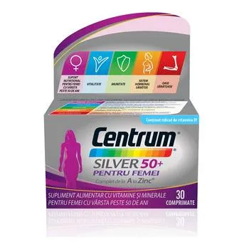 Centrum Silver 50+ pentru femei, 30 comprimate, GSK