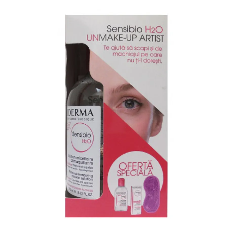 BIODERMA SENSIBIO CONTUR OCHI 15ML +SENSIBIO H2O 250ML(-70%)+MASCA CADOU