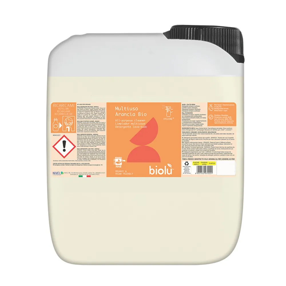 Detergent ecologic pentru toate suprafetele cu ulei de portocale (5 litri), Biolu