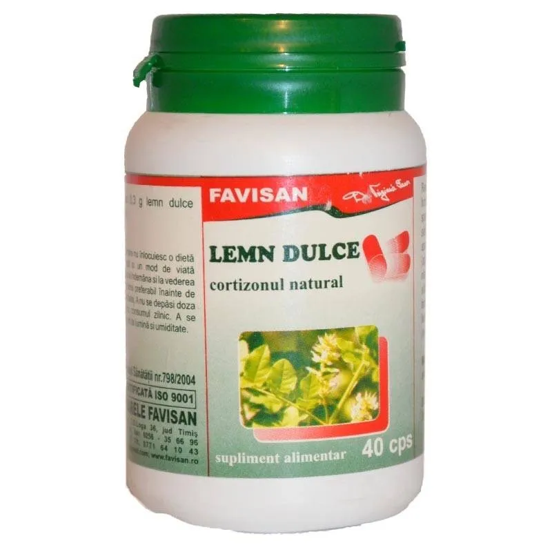 Lemn dulce,40 comprimate, Favisan
