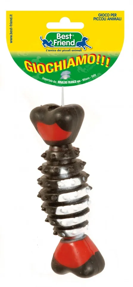 Jucarie cauciuc dur - cu cercuri rotative - 16.5cm
