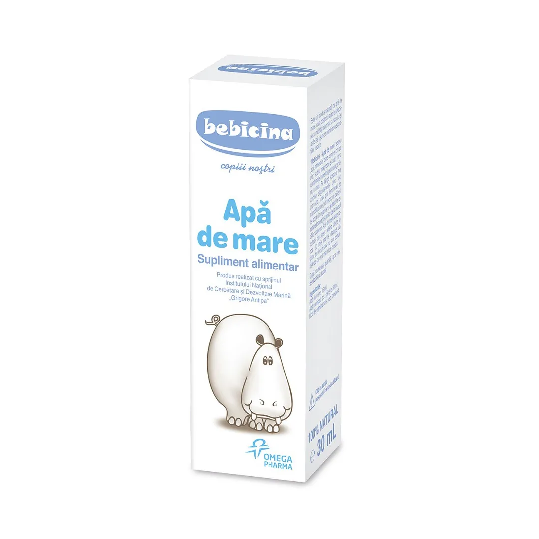 Apa de mare pentru igiena nazala, Bebicina, 30 ml, Omega Pharma