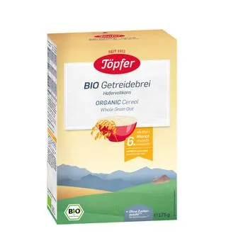 Cereale Bio cu ovaz integral, de la 6 luni, 175g, Topfer