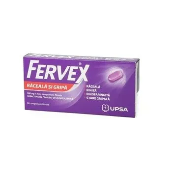 FERVEX RACEALA SI GRIPA 500MG/4MG X 16 COMPRIMATE FILMATE