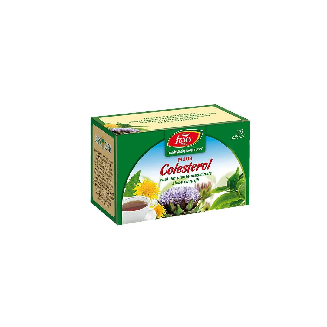 Ceai Colesterol, M103, 20 plicuri, Fares